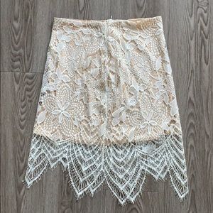 Akira White Lace Miniskirt